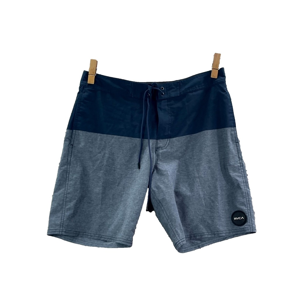 RVCA Two-Tone Navy and Gray Athletic Swim/Board Shorts